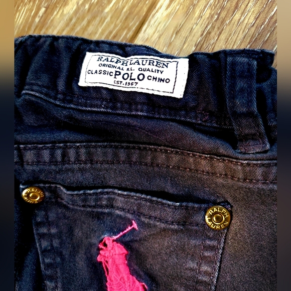 Ralph Lauren navy chinos and hot pink cable knit sweater Size 2T - Picture 10 of 13